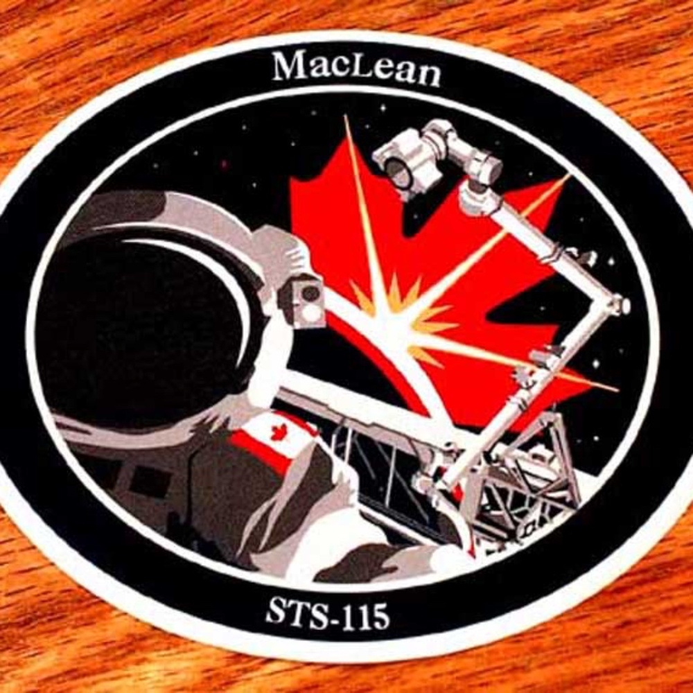 STEVE MacLEAN 2006 STS-115 PERSONAL STICKER, OFFICIAL ASTRONAUT FULL COLOUR DESI
